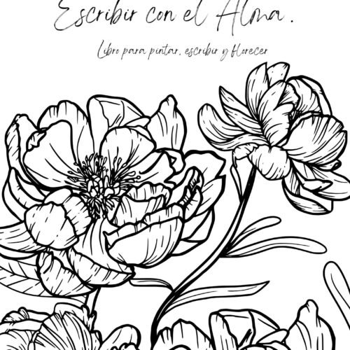 Libro de Flores para Pintar, Escribir y Florecer en Calma